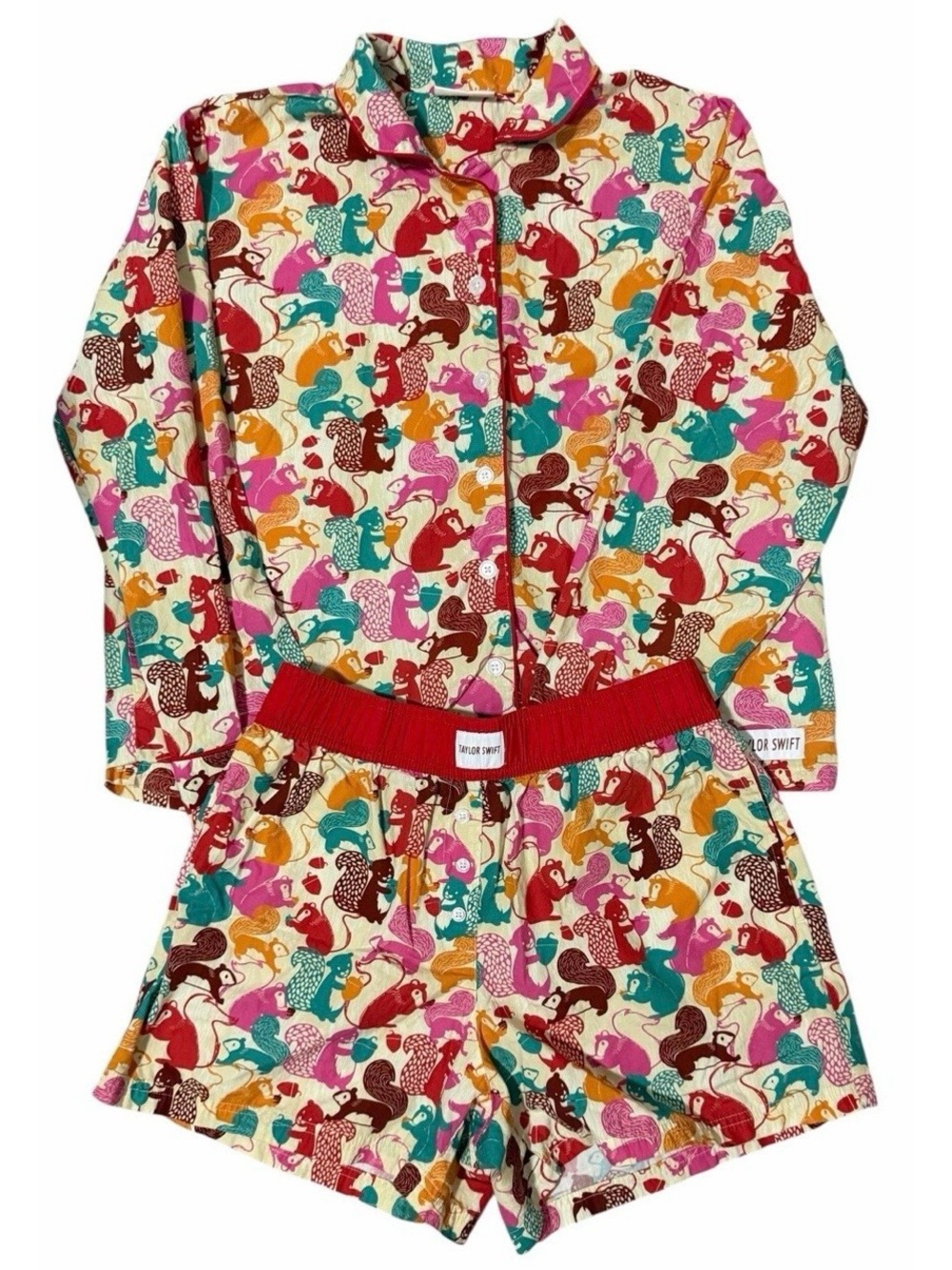 Taylor Swift Red “We Are Never Ever Ever Getting Back Together” Squirrel PJs L - Picture 2 of 8